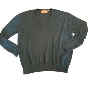 Vintage London Fog V Neck Sweater Blue Black XL